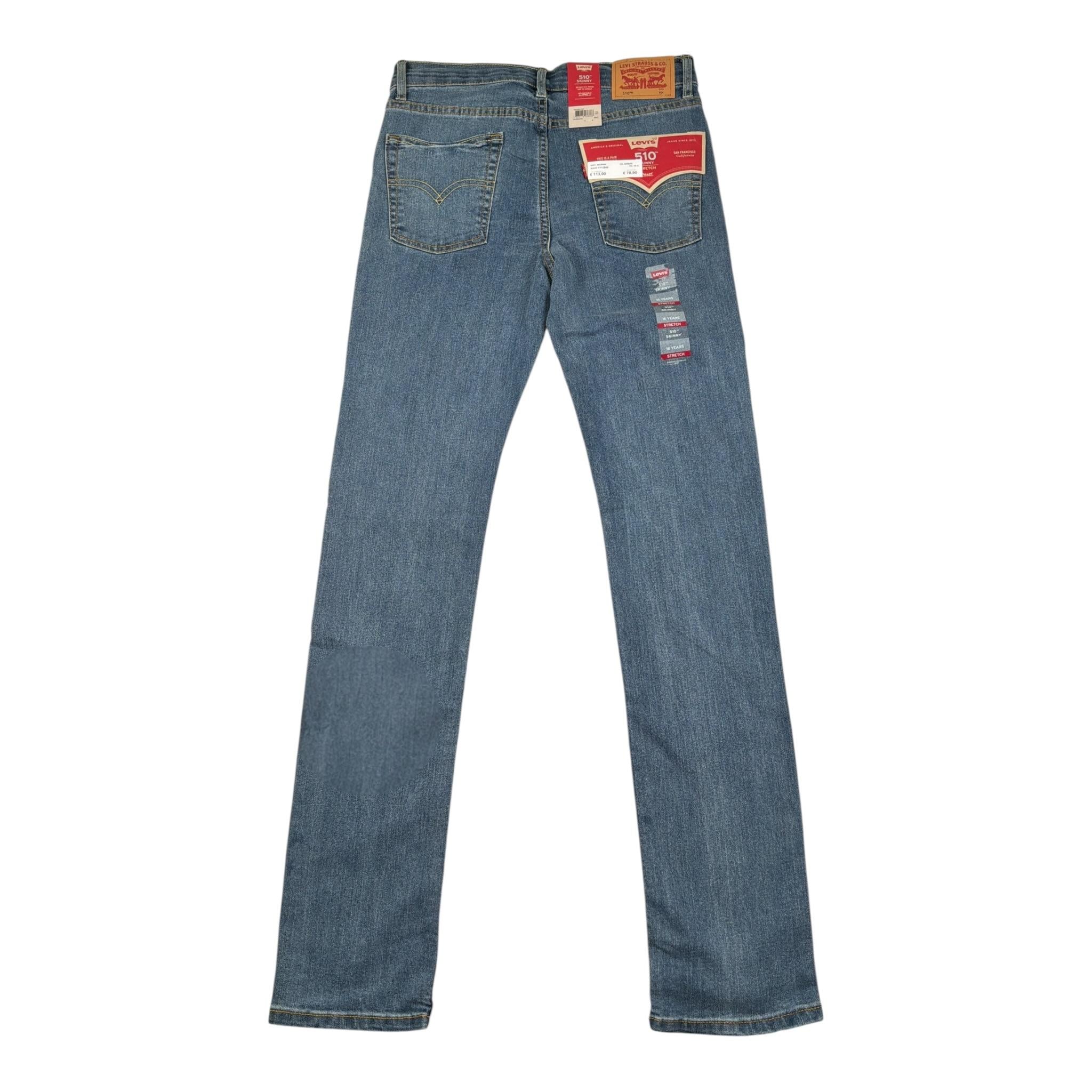 Levi'S Jeans tinta unita con Girovita Regolabile Blu per Bambino 9E2008X BLU LEVI'S 