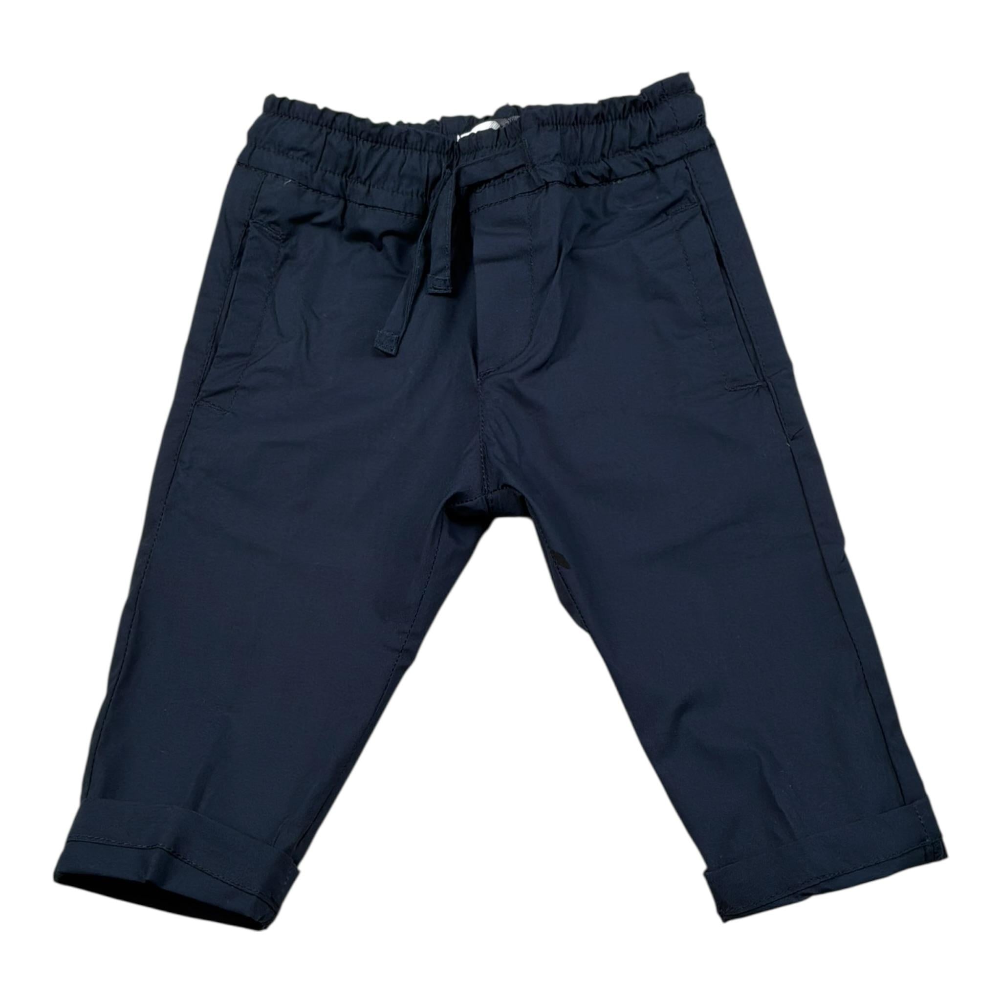 Jeckerson Pantalone Tinta Unita con Elastico In Vita per Neonato JN4036 BLU JECKERSON 