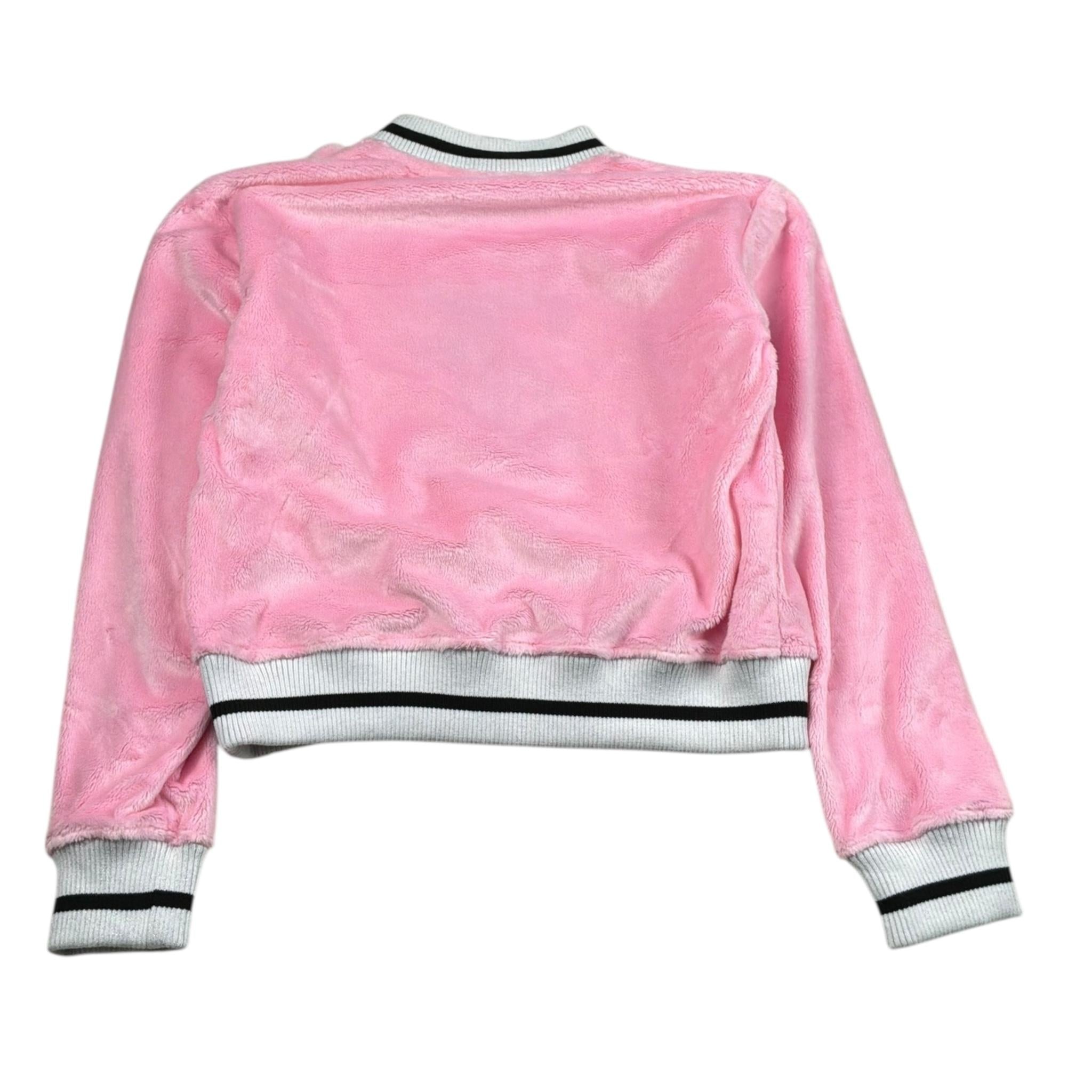 Juicy Couture Felpa Girocollo Tinta Unita con Stampa per Bambina JBX6626 ROSA JUICY COUTURE 