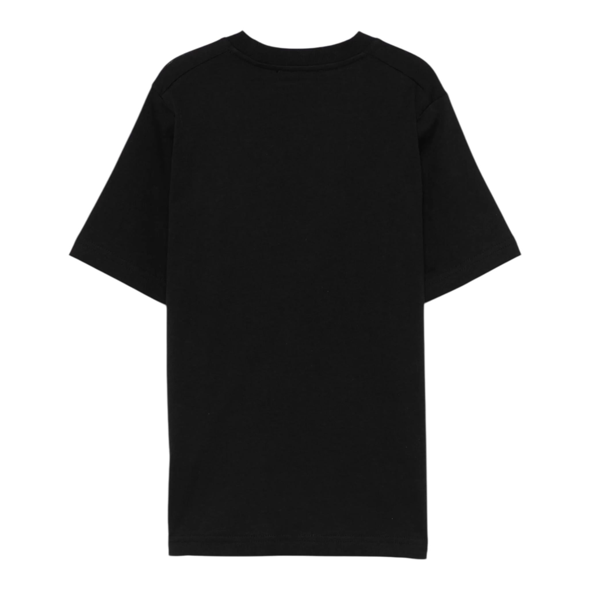 Dsquared2 T-Shirt Girocollo Tinta Unita con Stampa per Bambino DQ2770 NERO DSQUARED2 