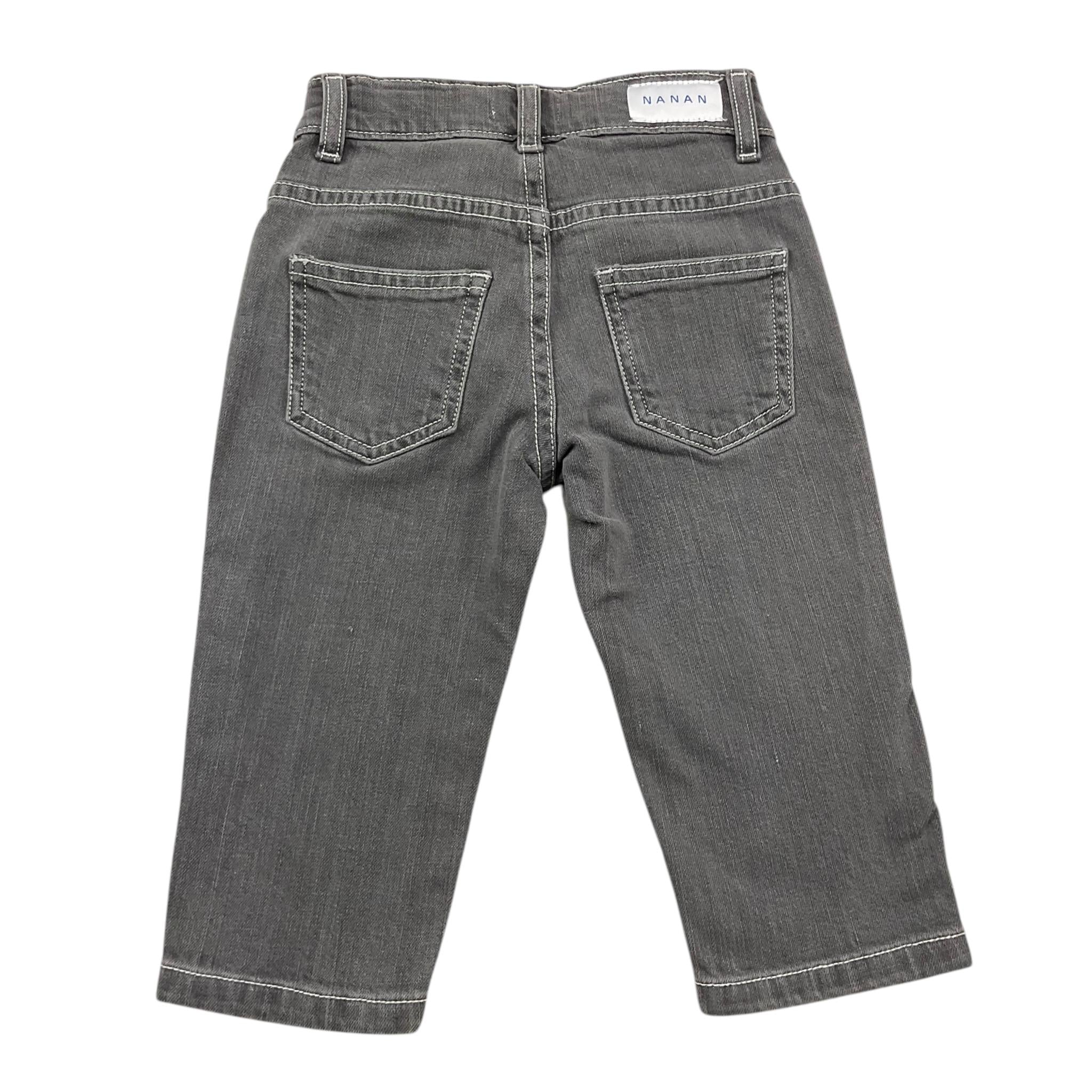 NANAN jeans tinta unita con girovita regolabile Grigio per Neonato I2423009GR GRIGIO NANAN 