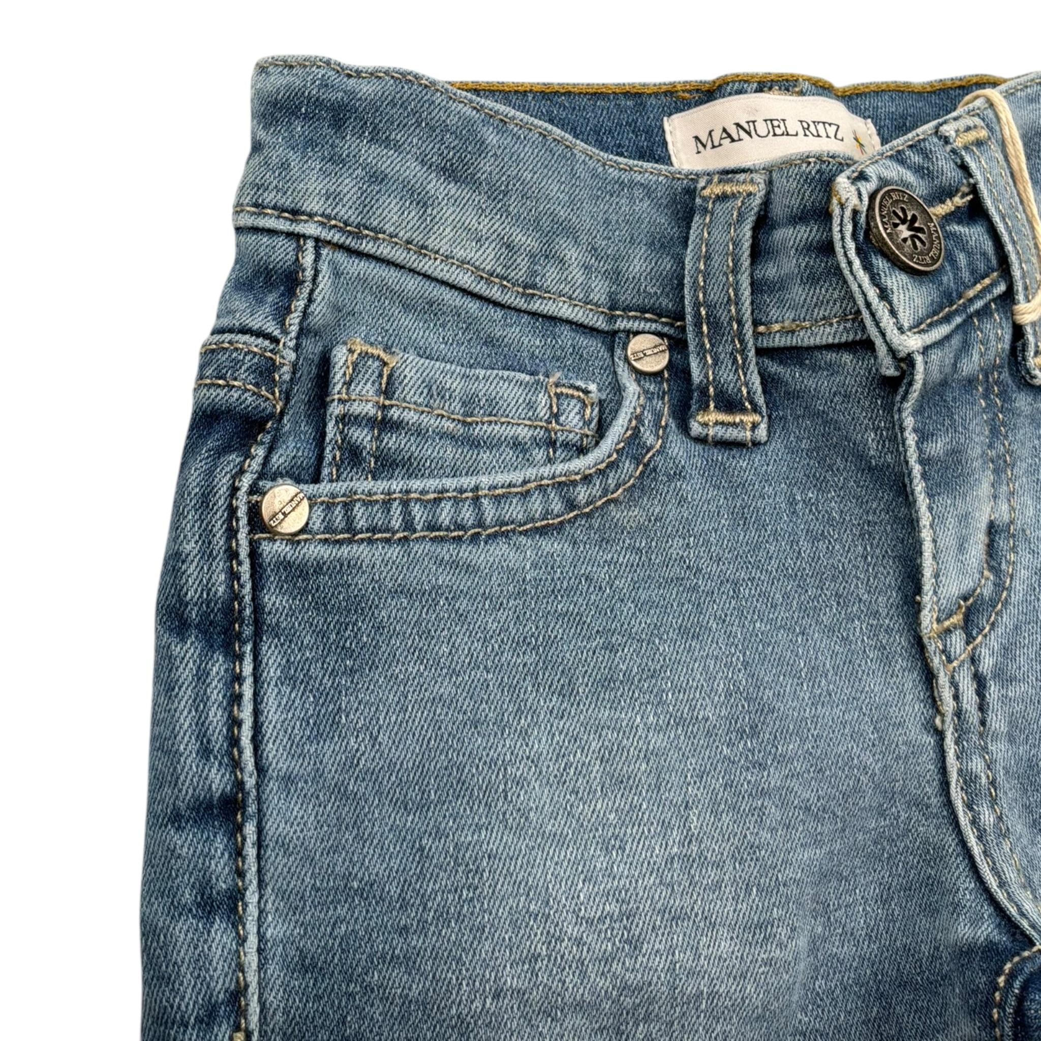 Manuel Ritz Bermuda In Denim tinta unita Azzurro per Bambino R2406 AZZURRO MANUEL RITZ 