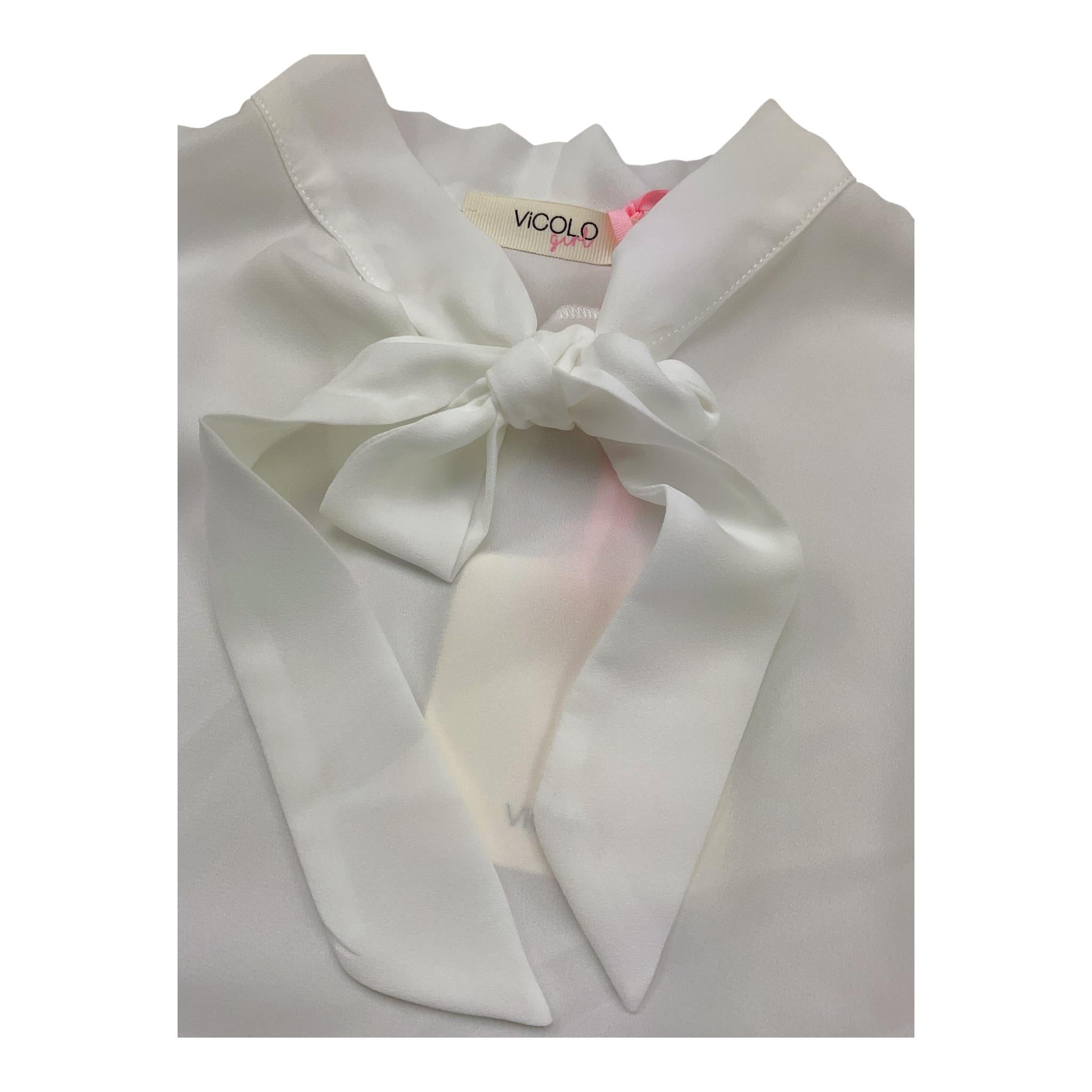 Vicolo Camicia Tinta Unita  per Bambina 3146C00079 BIANCO VICOLO 