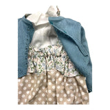 Marlu' Completo 3 Pezzi Camciia-Pagliaccetto-Coprispalle Beige Per Neonata