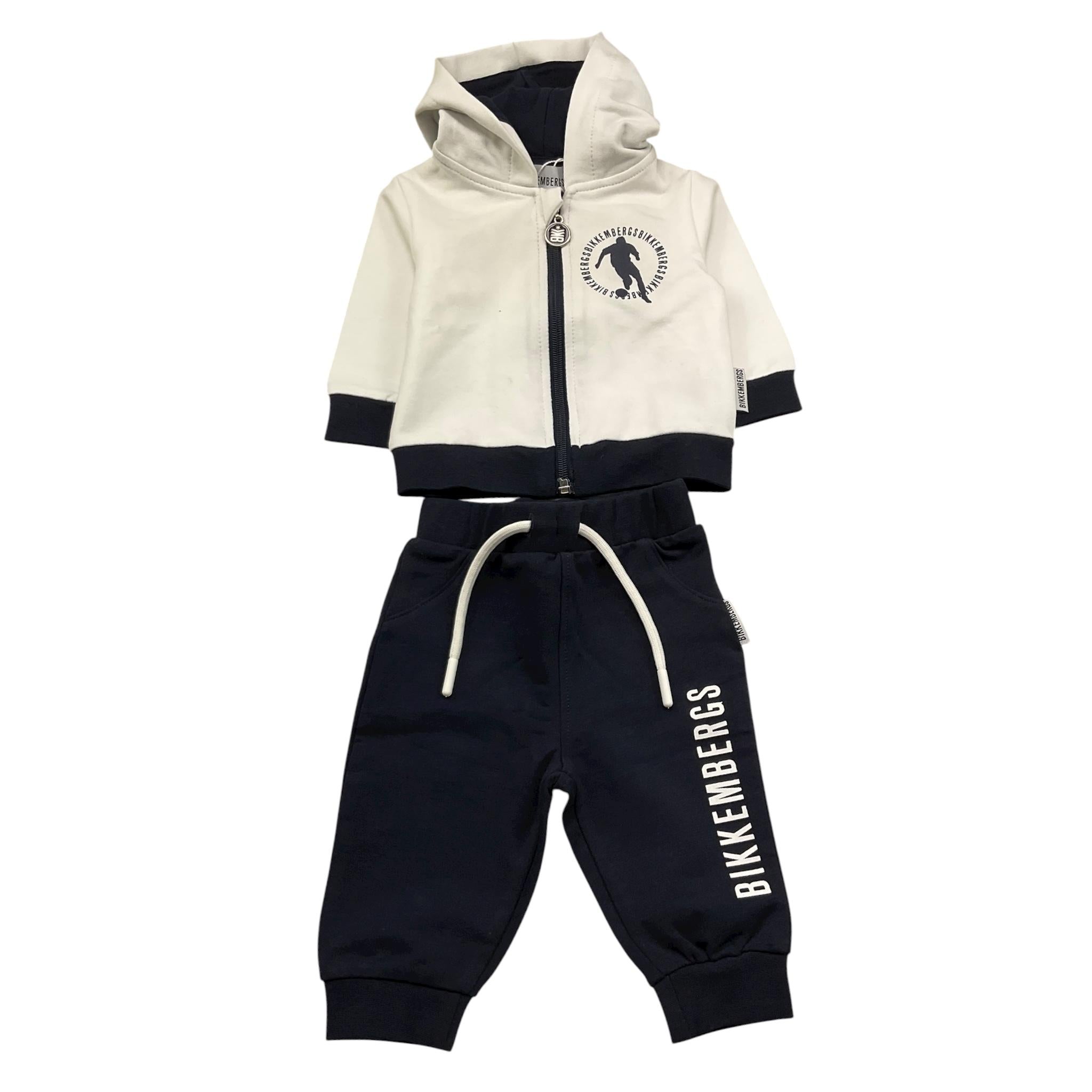 Bikkembergs Completo 2 Pezzi Felpa-Pantalone per Neonato BK1761 BIANCO/BLU BiKKEMBERGS 
