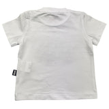 Daniele Alessandrini T-Shirt Girocollo Tinta Unita con Stamapa  Bianco per Neonato