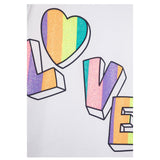 Billieblush T-Shirt Tinta Unita con Stampa Brillantini per Bambina U21036XX BIANCO BillIEBLUSH 