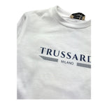 Trussardi Shirt Girocollo Tinta Unita con Logo per Neonato TIP2606TS BIANCO TRUSSARDI 