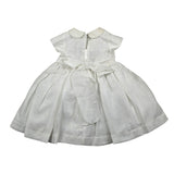 Marlu' Abito Mezza Manica Tinta Unita con Ricami per Neonata EP1900 PANNA MARLU' 