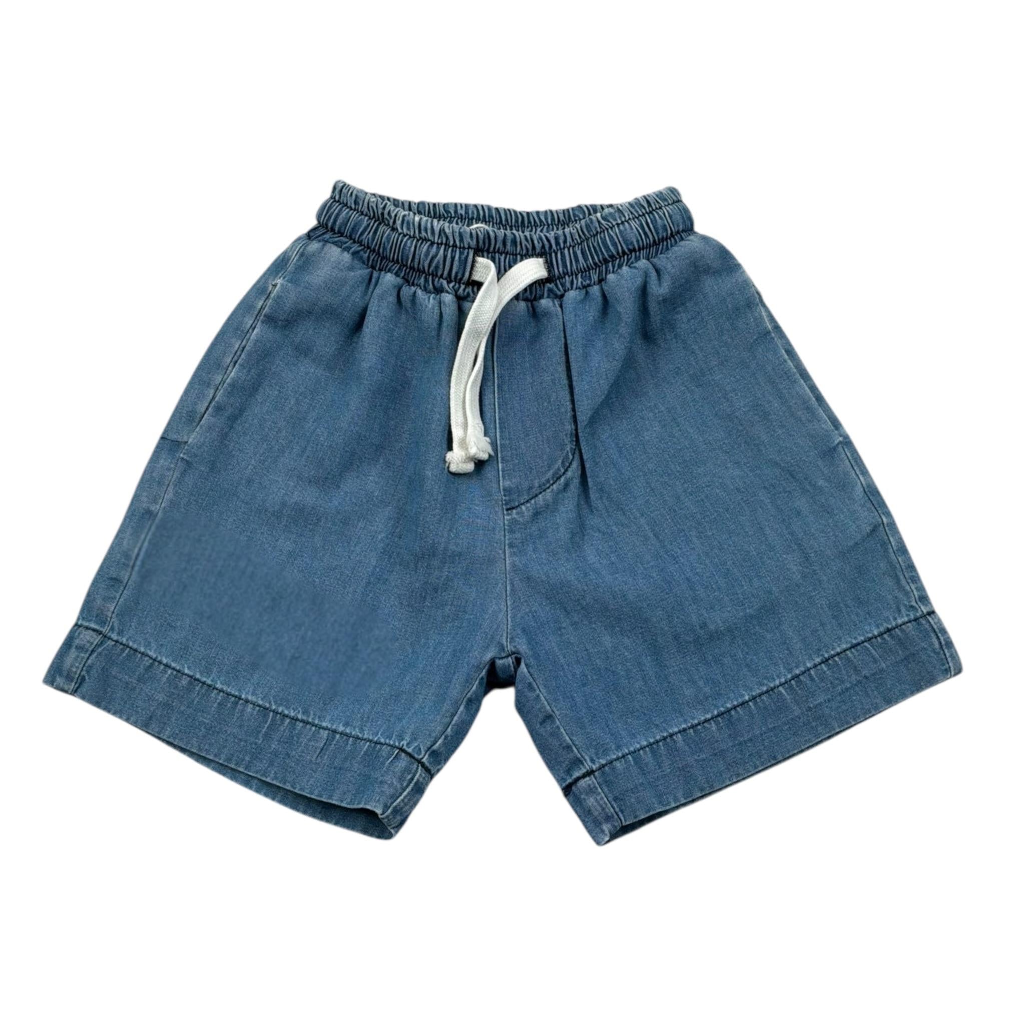 M+E' Bermuda tinta unita con Elastico In Vita Blu per Neonato UEM0322 BLU M+E' 
