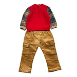 THE ROAD KING completo 2pz bicolore felpa-pantalone Rosso per Neonato K032 ROSSO THE ROAD KING 