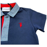 Trussardi Polo Mezza Manica Tinta Unita con Logo per Neonato TIP26103PO BLU TRUSSARDI 