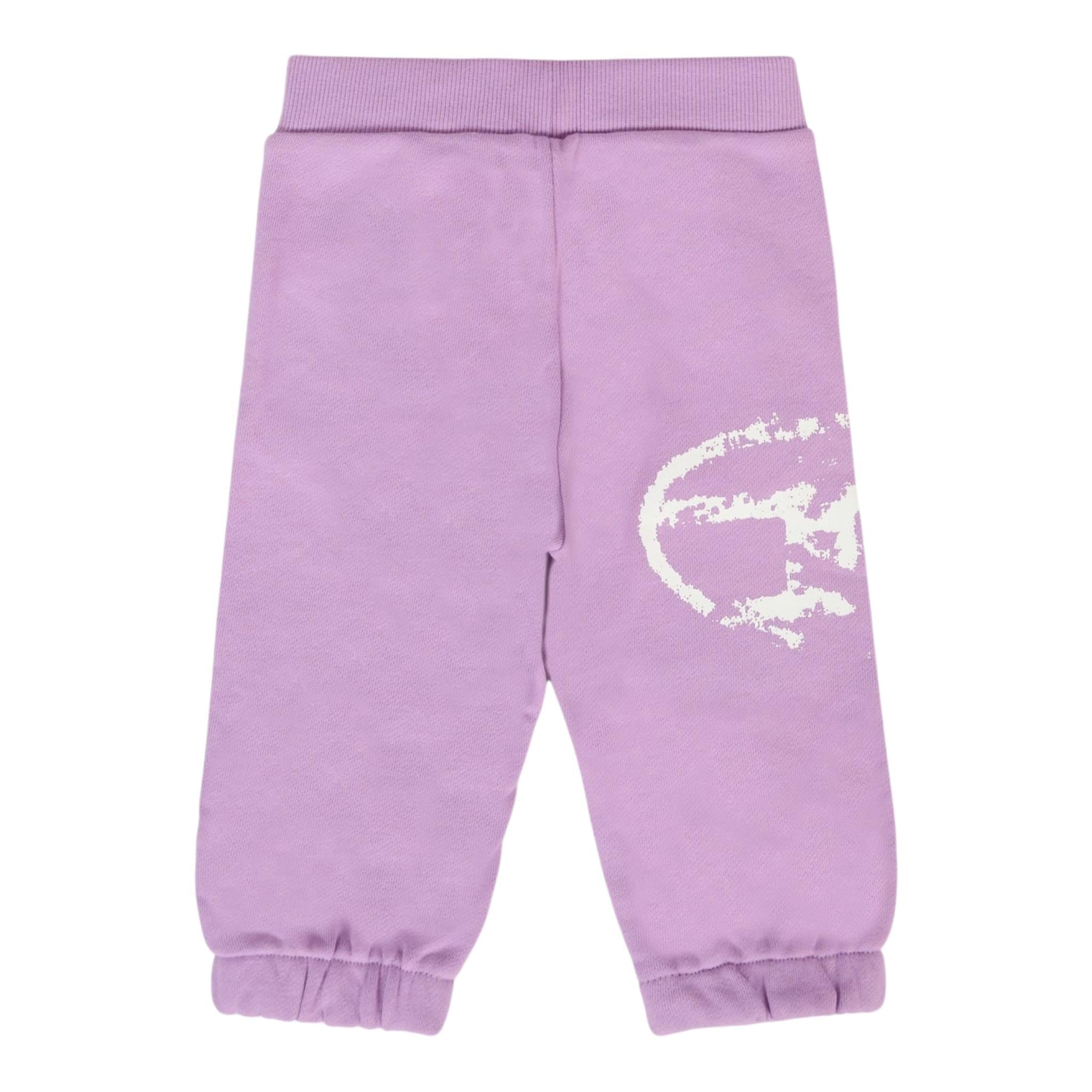 Diesel Pantalone Tuta Tinta Unita con Logo per Neonata K00627 LILLA DIESEL 