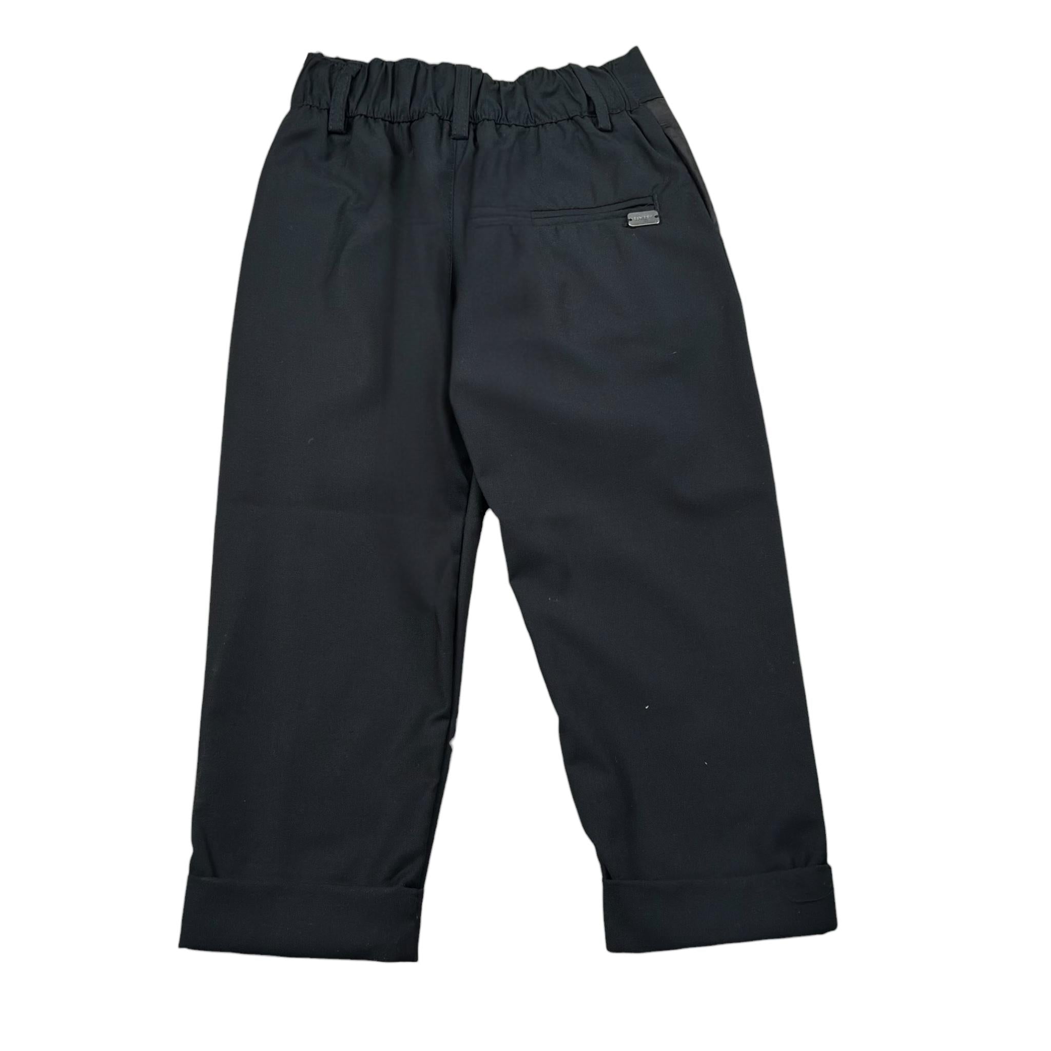 Syst Pantalone Tinta Unita con Elastico In Vita per Bambino 8101 NERO SYST 