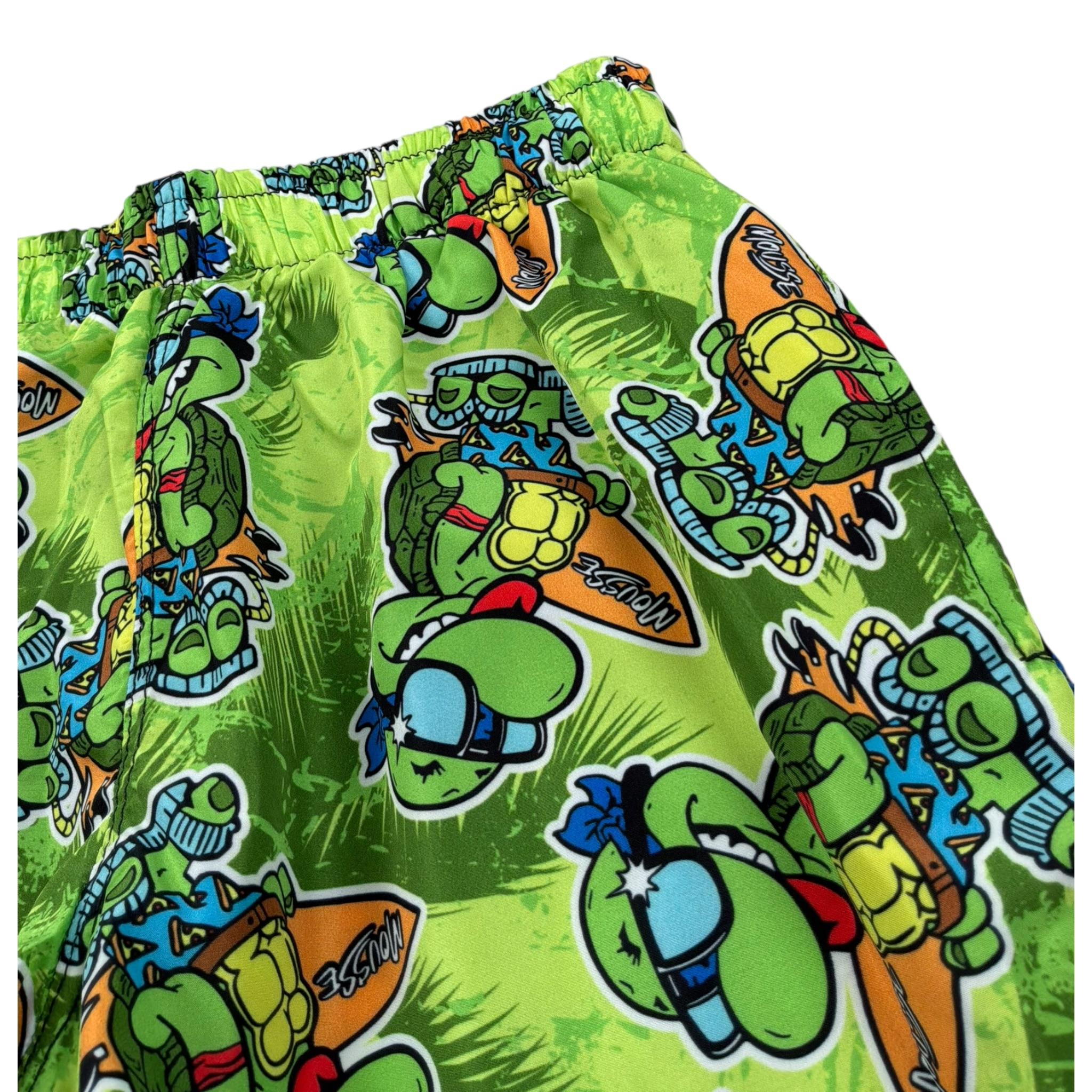 Mousse Costume Modello Bermuda Tinta Unita con Stampa per Bambino NINJASURFCO VERDE MOUSSE 