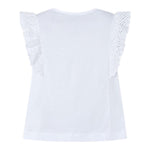 Mayoral T-Shirt Tinta Unita con Ricami per Bambina 3010 BIANCO MAYORAL 