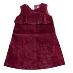 TRUSSARDI abito giromanica tinta unita in camoscio Bordeaux per Bambina TGA25124VE BORDEAUX TRUSSARDI 