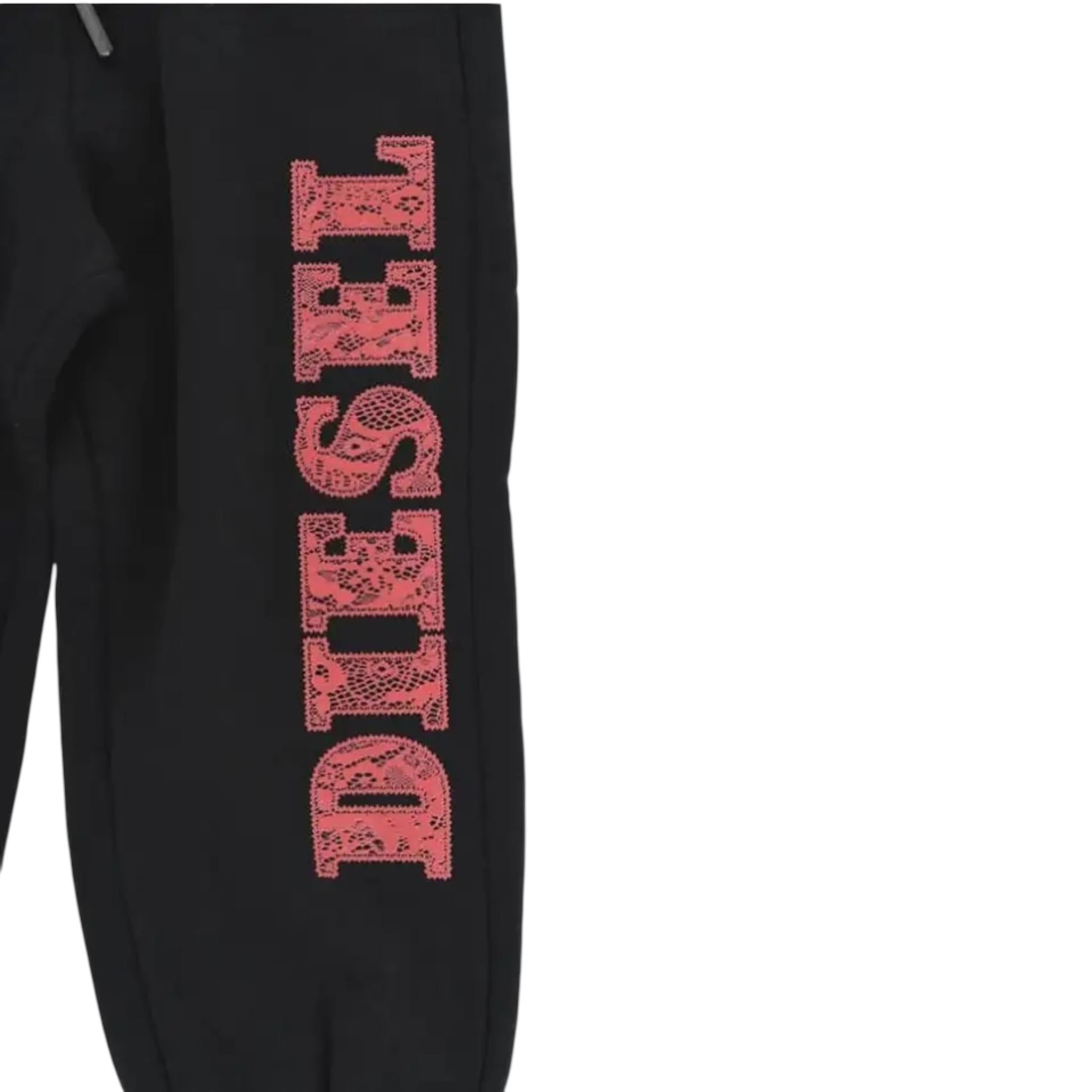Diesel Pantalone Modello Tuta tinta unita con Logo Nero per Bambino J01433 NERO DIESEL 