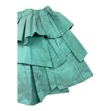 DOU DOU gonna tinta unita con balze ed elastico in vita Verde acqua per Bambina DV7A91 VERDE ACQUA DOU DOU 