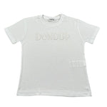 Dondup T-Shirt Girocollo Tinta Unita con Stampa per Bambina DMTS037 BIANCO DONDUP 