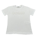 Dondup T-Shirt Girocollo Tinta Unita con Stampa per Bambina DMTS037 BIANCO DONDUP 