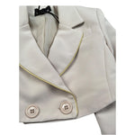 Naice Giacca Modello Crop Tinta Unita Doppiopetto per Bambina 27152 BEIGE NAICE 