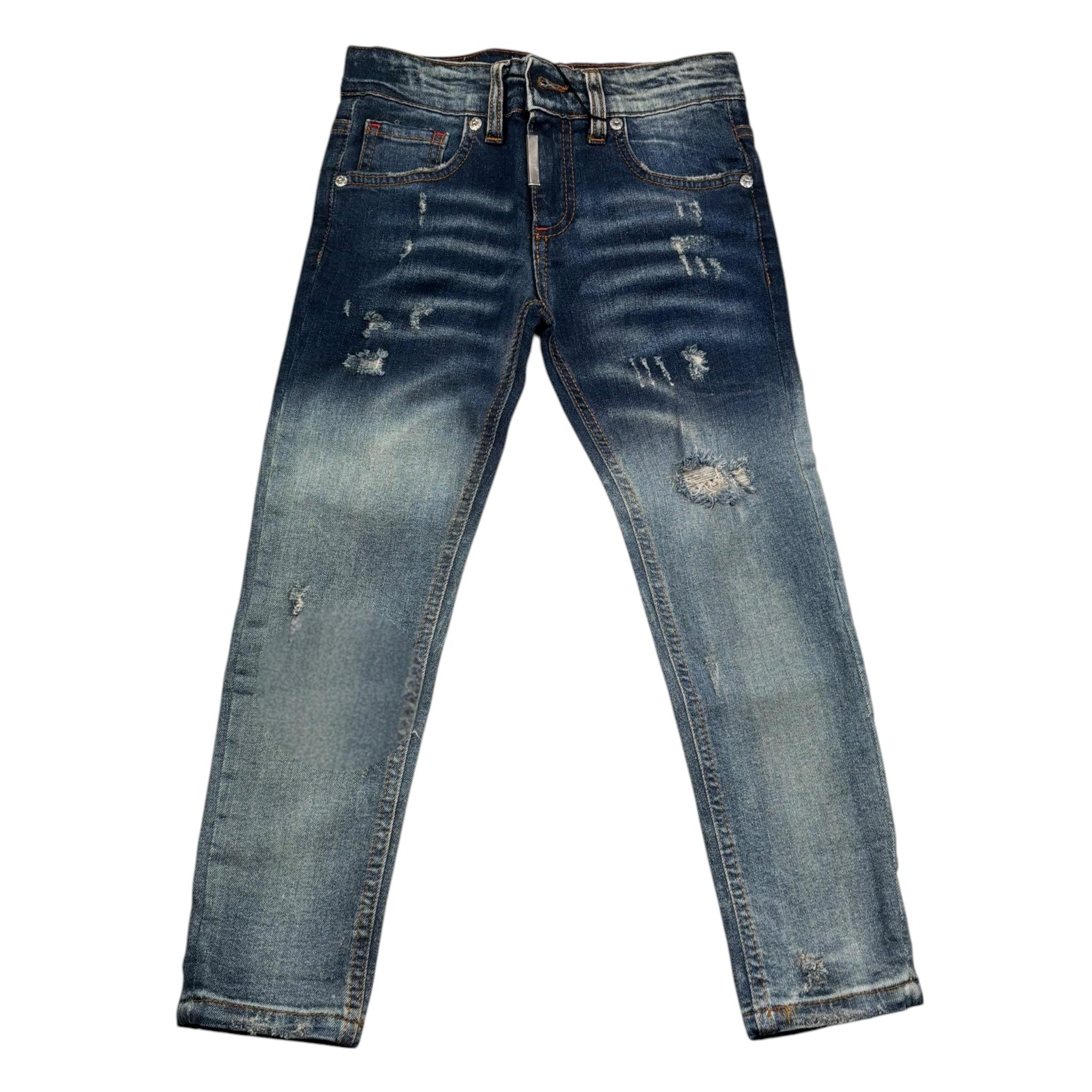 Cianotic Jeans Tinta Unita con Girovita Regolabile per Bambino 201755 BLU CIANOTIC 