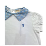 Trussardi T-Shirt Tinta Unita con Colletto In Contrasto per Bambina TGP26045TO BIANCO TRUSSARDI 