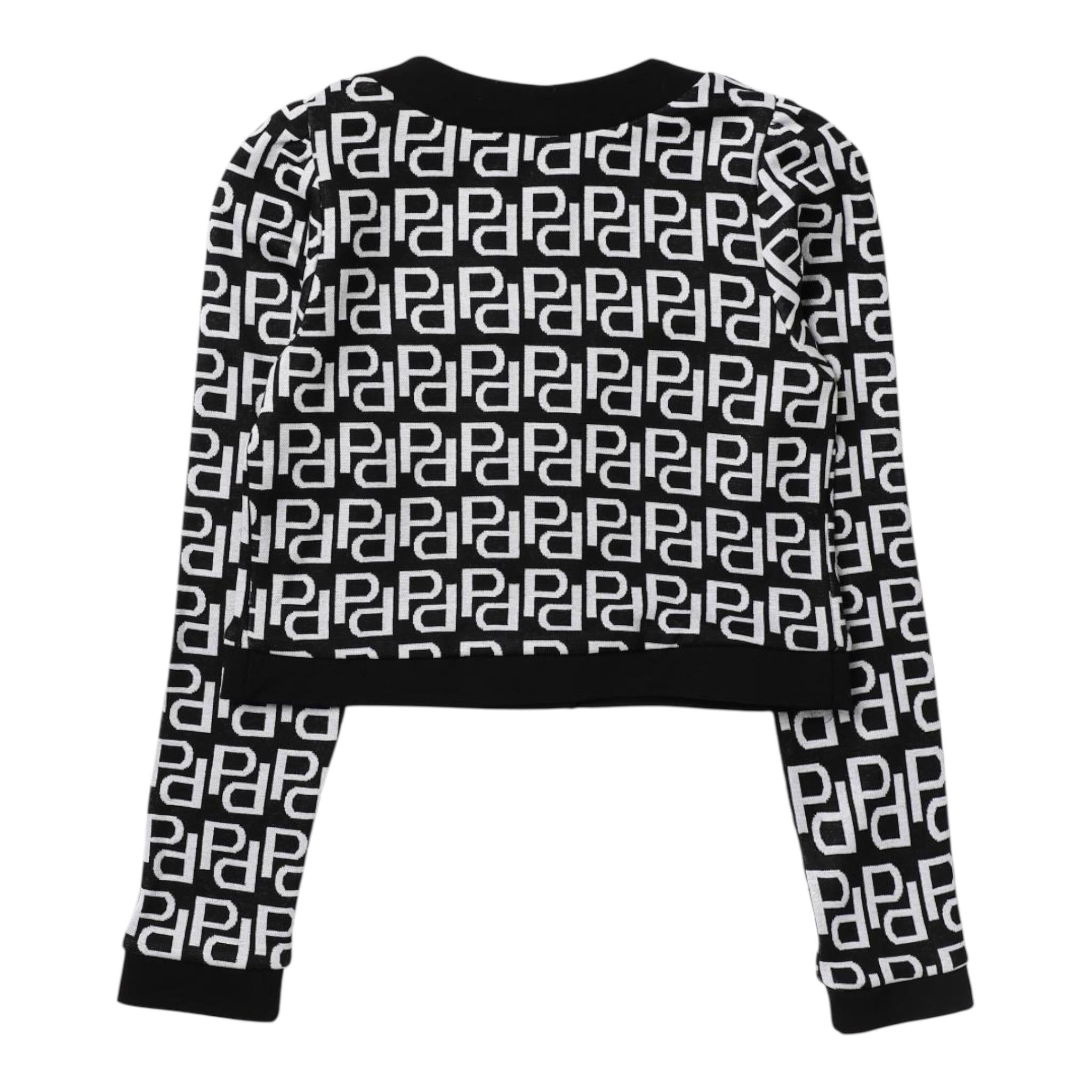 Pinko Cardigan tinta unita con Stampe Logo Nero per Bambina F3PIJGCA199 NERO PINKO 