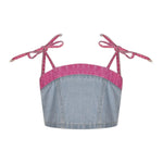 Marc Ellis Top tinta unita In Denim Azzurro per Bambina JMJTP01212 AZZURRO MARC ELLIS 