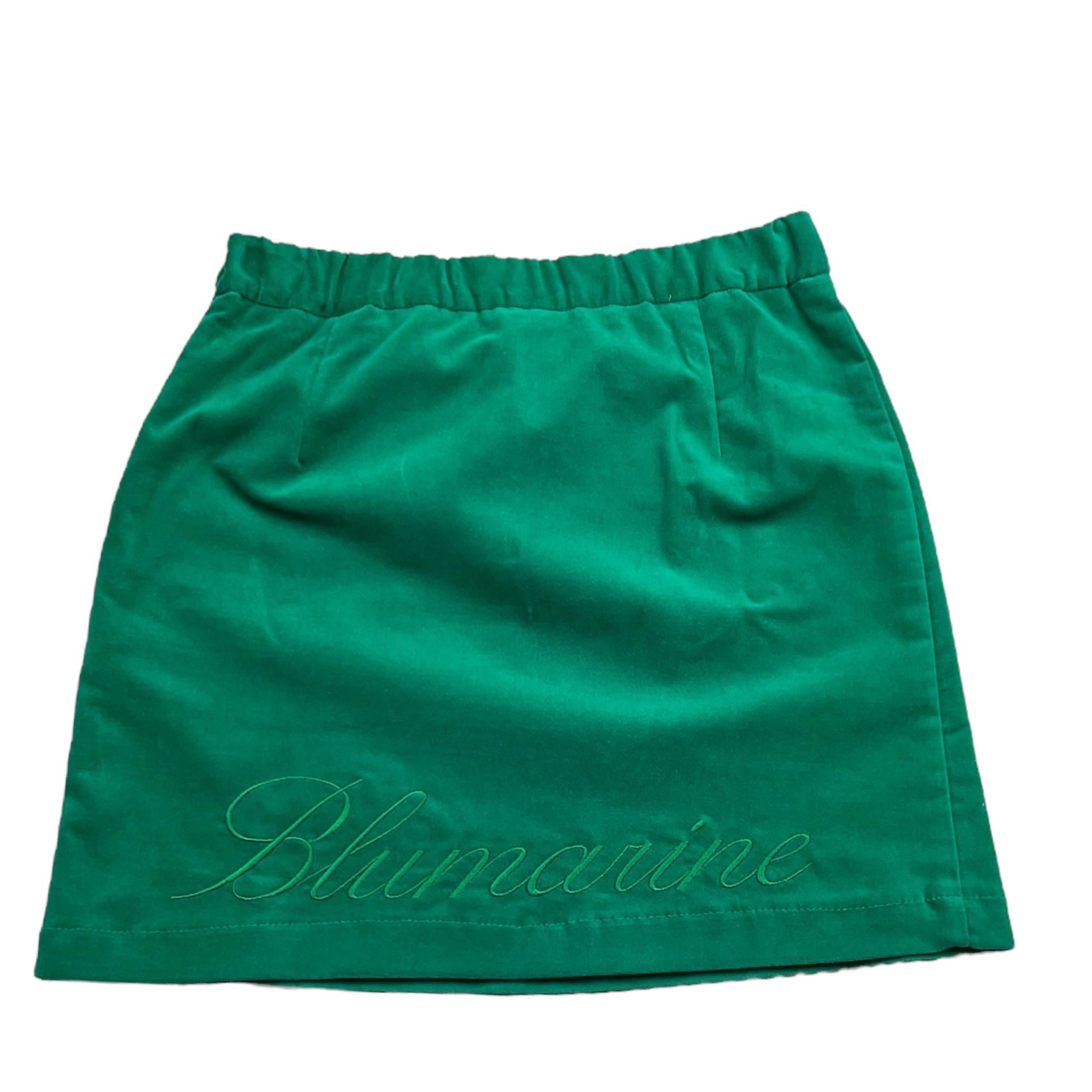 MISS BLUMARINE gonna tinta unita Verde per Bambina IF3166 VERDE MISS BLUMARINE 