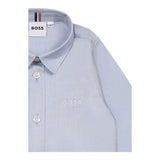 Boss Camicia Manica Lunga Tinta Unita per Bambino J52009E AZZURRO BOSS 
