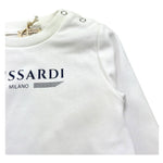 Trussardi Felpa Chiusa Girocollo Tinta Unita con Stampa per Neonato TIP26101FE BIANCO TRUSSARDI 