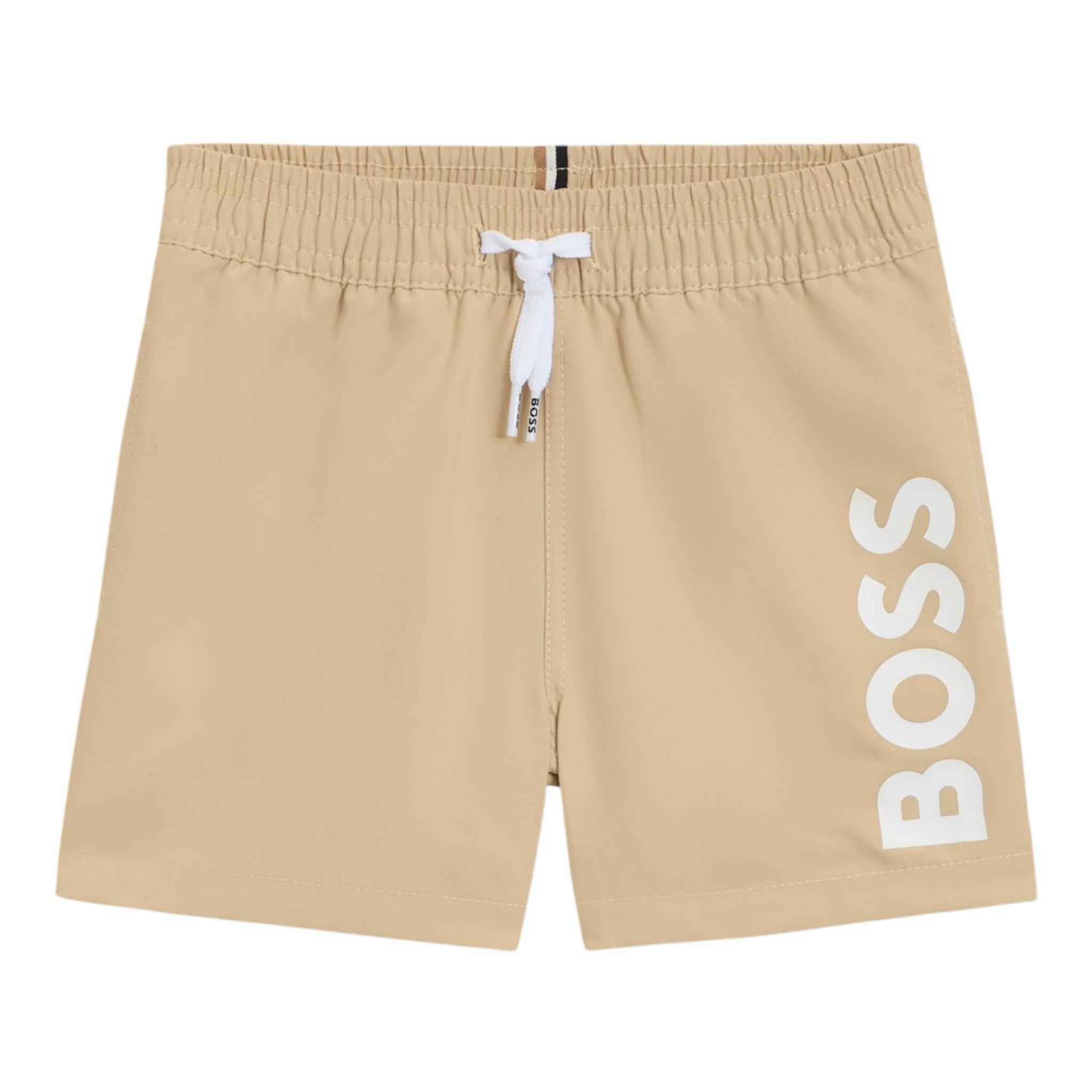 Boss Costume Tinta Unita con Logo per Neonato J52069 BEIGE BOSS 