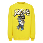 Disclaimer Felpa Chiusa Girocollo Tinta Unita con Logo per Bambino 25EDK58430X GIALLO DISCLAIMER 