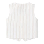 Mayoral Gilet Tinta Unita con Fantasia A Righe per Bambino 3369 BIANCO MAYORAL 