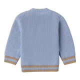 MINI BANDA maglia tinta unita con profili in contrasto Azzurro per Neonato 3A669XX AZZURRO MINI BANDA 