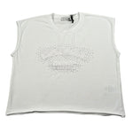 Gaelle Canotta Girocollo Tinta Unita con Brillantini per Bambina 2746MYZ00336 BIANCO GAELLE 