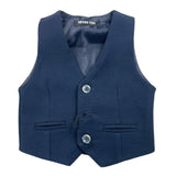 Never Too Gilet Tinta Unita Con Bottoni Blu Per Neonato