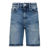 Calvin Klein Bermuda In Denim Tinta Unita per Bambino IB0IB01604 BLU CALVIN KLEIN 