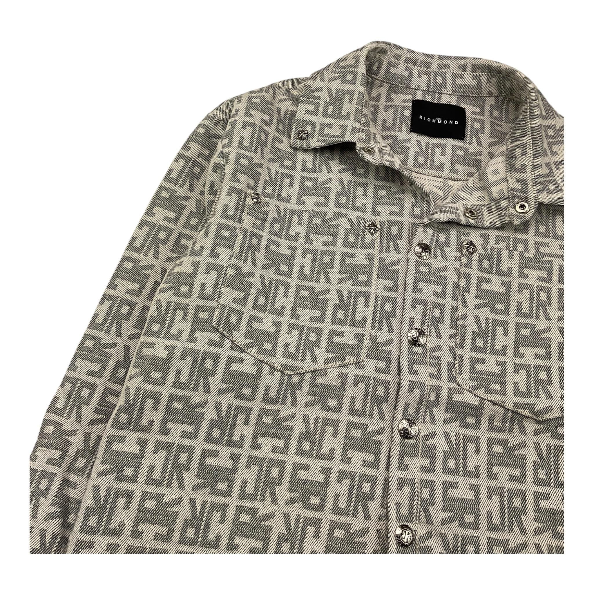 JOHN RICHMOND camicia manica lunga stampa logo Grigio per Bambino RBA25133CA GRIGIO JOHN RICHMOND 