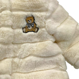 MOSCHINO pelliccia tinta unita con cappuccio Panna per Neonata MDS02I PANNA MOSCHINO 