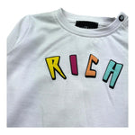 John Richmond Shirt Girocollo Tinta Unita con Logo per Neonata RIP26095TS BIANCO JOHN RICHMOND 