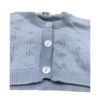 Le Bebe Coprispalle Tinta Unita con Trafori per Neonata LBG6406 AZZURRO LE BEBE 