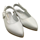 Twinset Ballerina Aperte Tinta Unita Cn Chiusura Fibia Bianco Per Bambina
