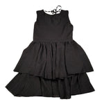 Gaelle Abito Giromanica Tinta Unita con Trafori per Bambina 2746V00398 NERO GAELLE 