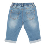 Moschino Jeans tinta unita con Elastico In Vita Azzurro per Neonato MUP05FJXX AZZURRO MOSCHINO 