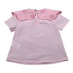 A' La Page Camicia Mezza Manica Tinta Unita con Colletto per Neonata GIADA ROSA A' LA PAGE 