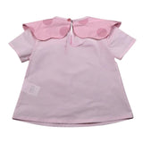 A' La Page Camicia Mezza Manica Tinta Unita con Colletto per Neonata GIADA ROSA A' LA PAGE 