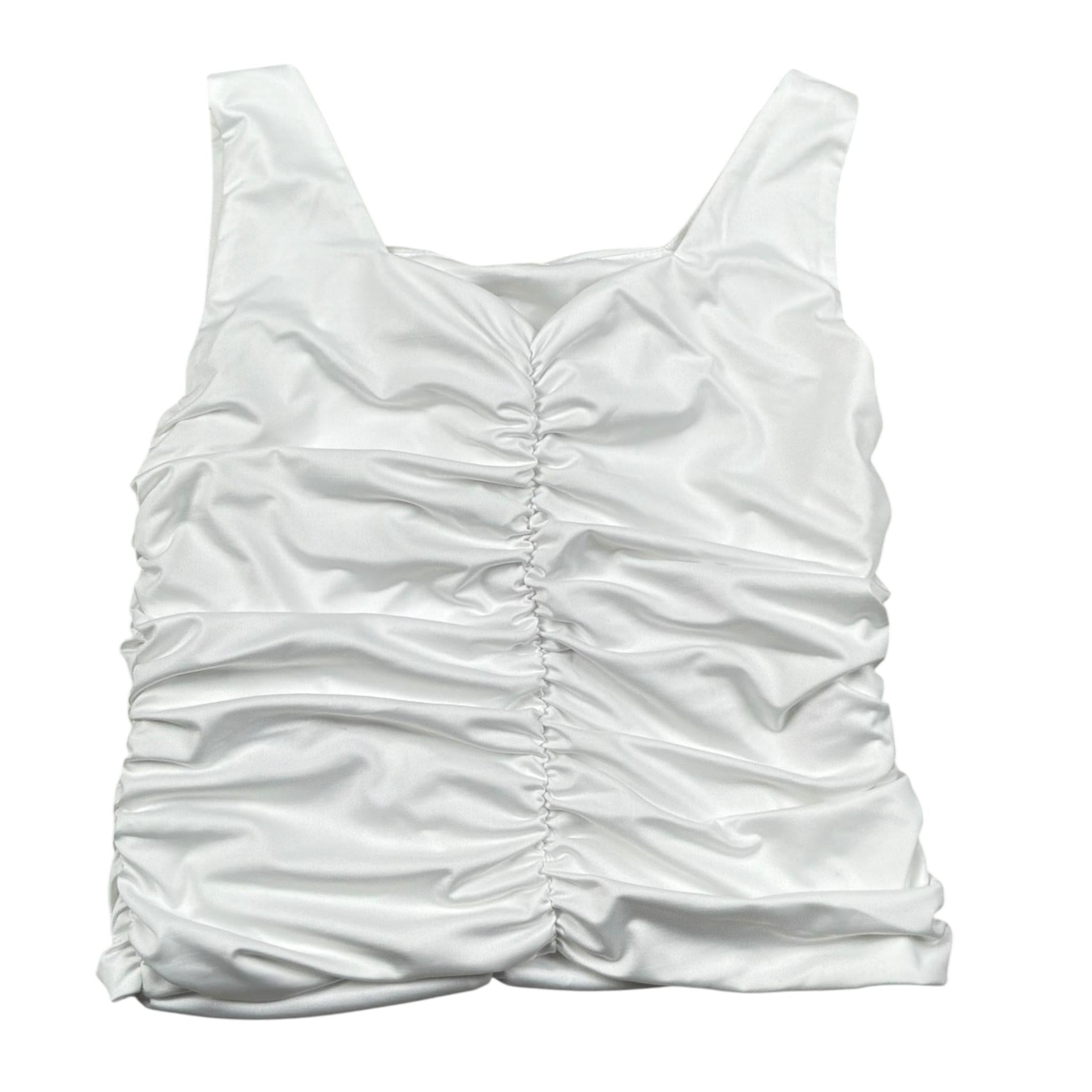 Lu Lu By Miss Grant Top Tinta Unita A Bretelle per Bambina LL3508 BIANCO LU LU BY MISS GRANT 